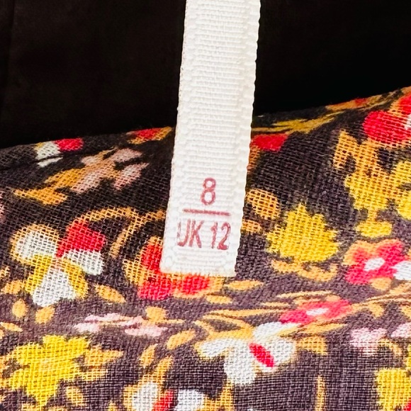 Free People Making Plans Floral Boho Point Colar Mini Dress - Picture 13 of 14